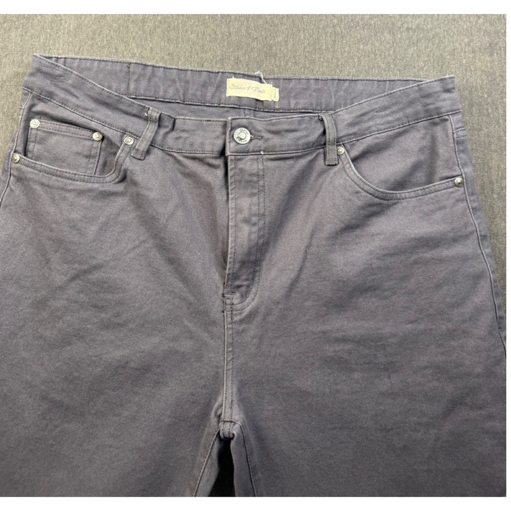 Stitches & Rivets Men's Gray Cotton Blend Straight Leg Pants Size 38x32‎